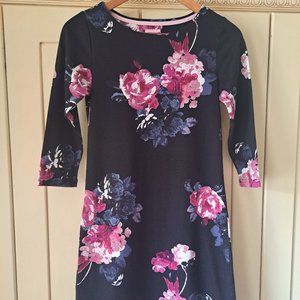 Joules Riviera Print Black Floral Women's Dress.  Size 2